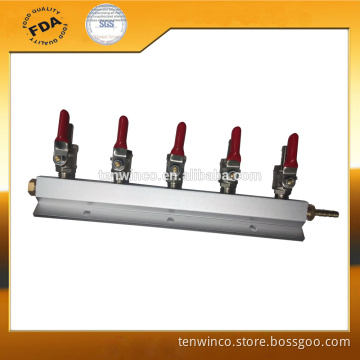 5way gas line manifold splitter with check valves home brew beer